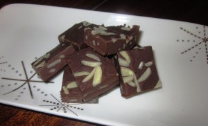 Choc almond fudge