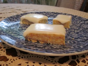 The icing wasn't quite set when I cut them