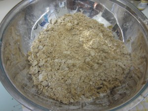 Mix before adding any water - definitely too dry!